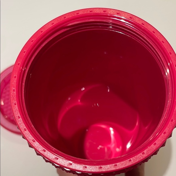 Starbucks Limited Edition 2021 Ruby Hot Pink Soft Touch Jelly Bling Studded 24oz - Picture 6 of 9